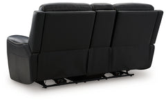 5Z-Relaxation Onyx Power Reclining Loveseat with Console - Ornate Home
