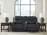 5Z-Relaxation Onyx Power Reclining Loveseat with Console - Ornate Home