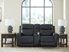 5Z-Relaxation Onyx Power Reclining Loveseat with Console - Ornate Home