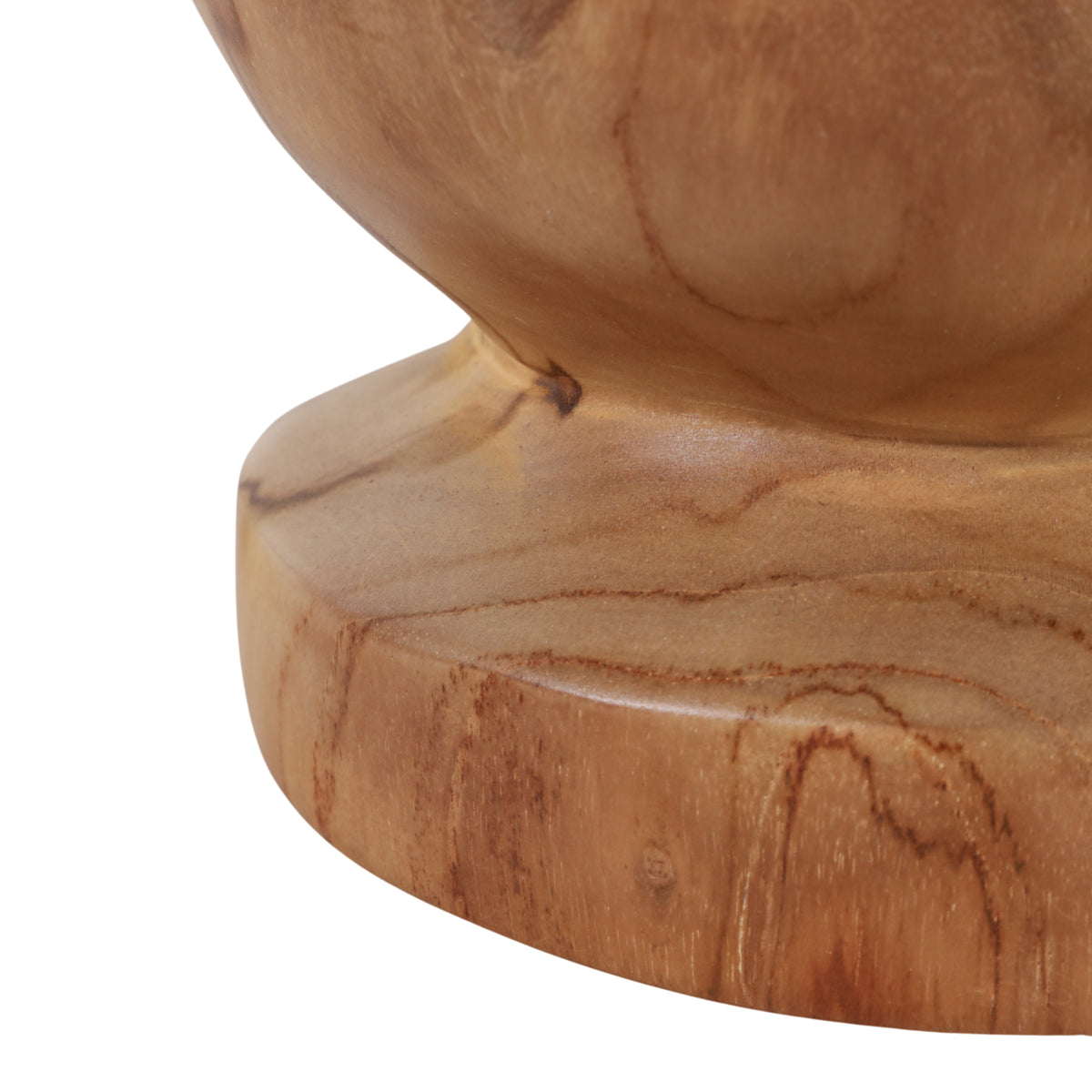 Bowencliff Natural Organic Mungur Wood Bowl on Pedestal