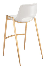Desi White & Gold Barstool (Set of 2)