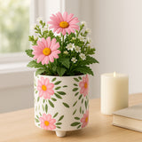 Almaway White/Green/Pink Planter