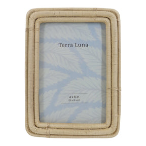 Marinwood Cream Small Resin Braided Photo Frame