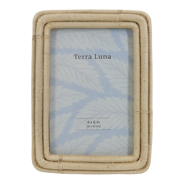Marinwood Cream Small Resin Braided Photo Frame