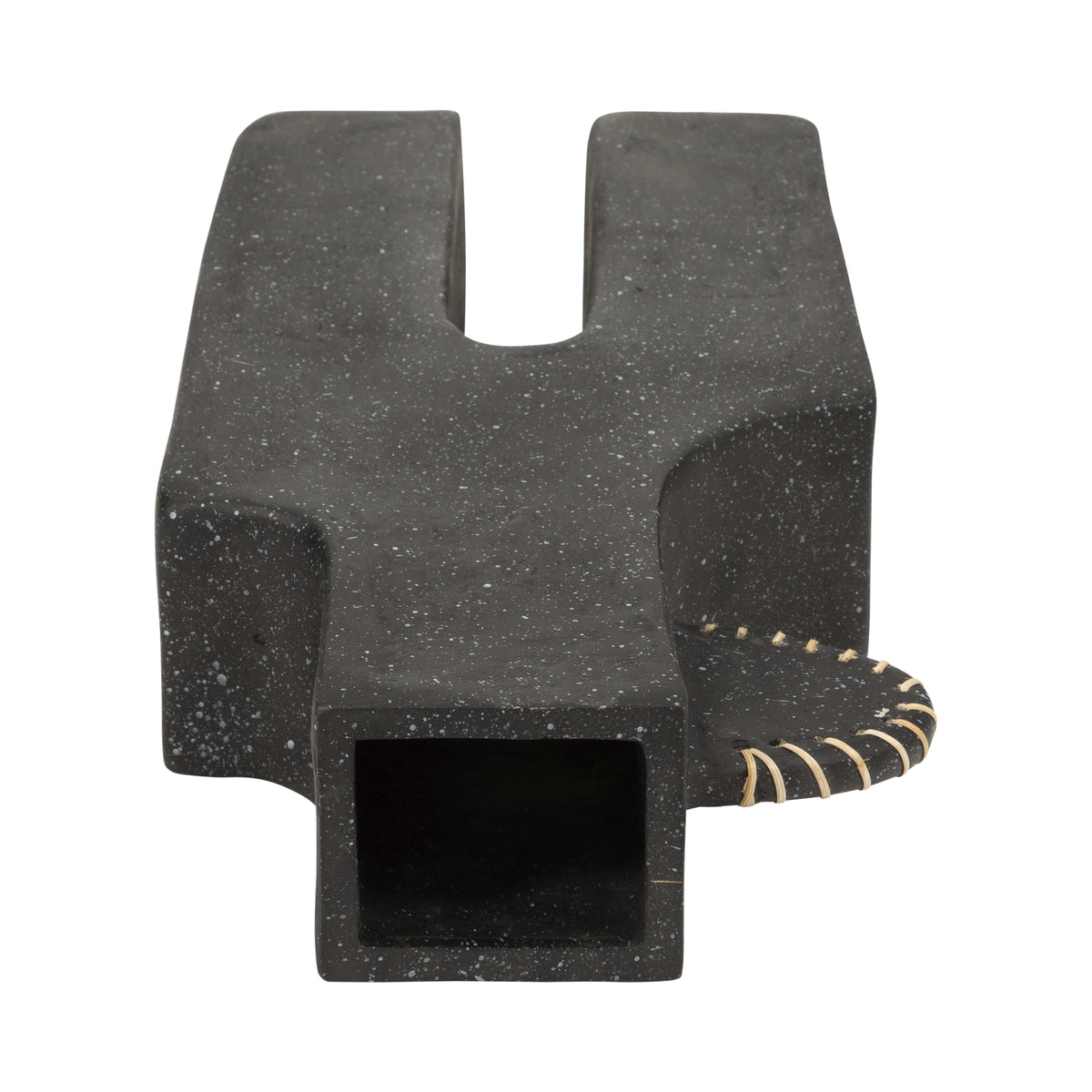 Midland Black Small Ecomix Abstract Vase