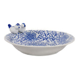 Foleymill Blue/White Chinoiserie Bird Bath Birding