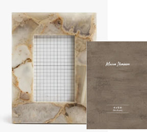 Evergreen Neutral 4x6 Agate Photo Frame