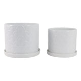 Cabot White Planters (Set of 2)