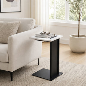 Wyvernwood White/Black Modern Accent Table with Square Top