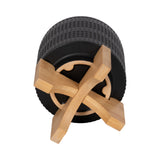 Cowell Black Ceramic Tribal Planter with Stand