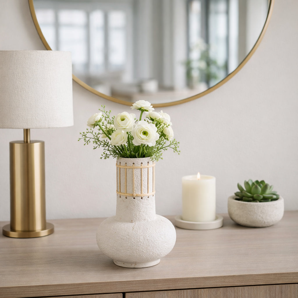 Ambler Ivory Ecomix Top Weave Nomad Vase