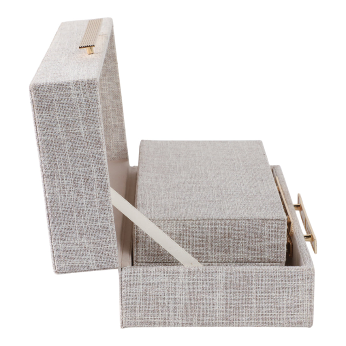 Mohawk White Rectangular Boxes with Double Hardware (Set of 2)