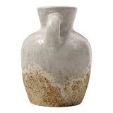 Fisher Ivory/Brown Reactive Glaze Terracotta Double Handle Vase