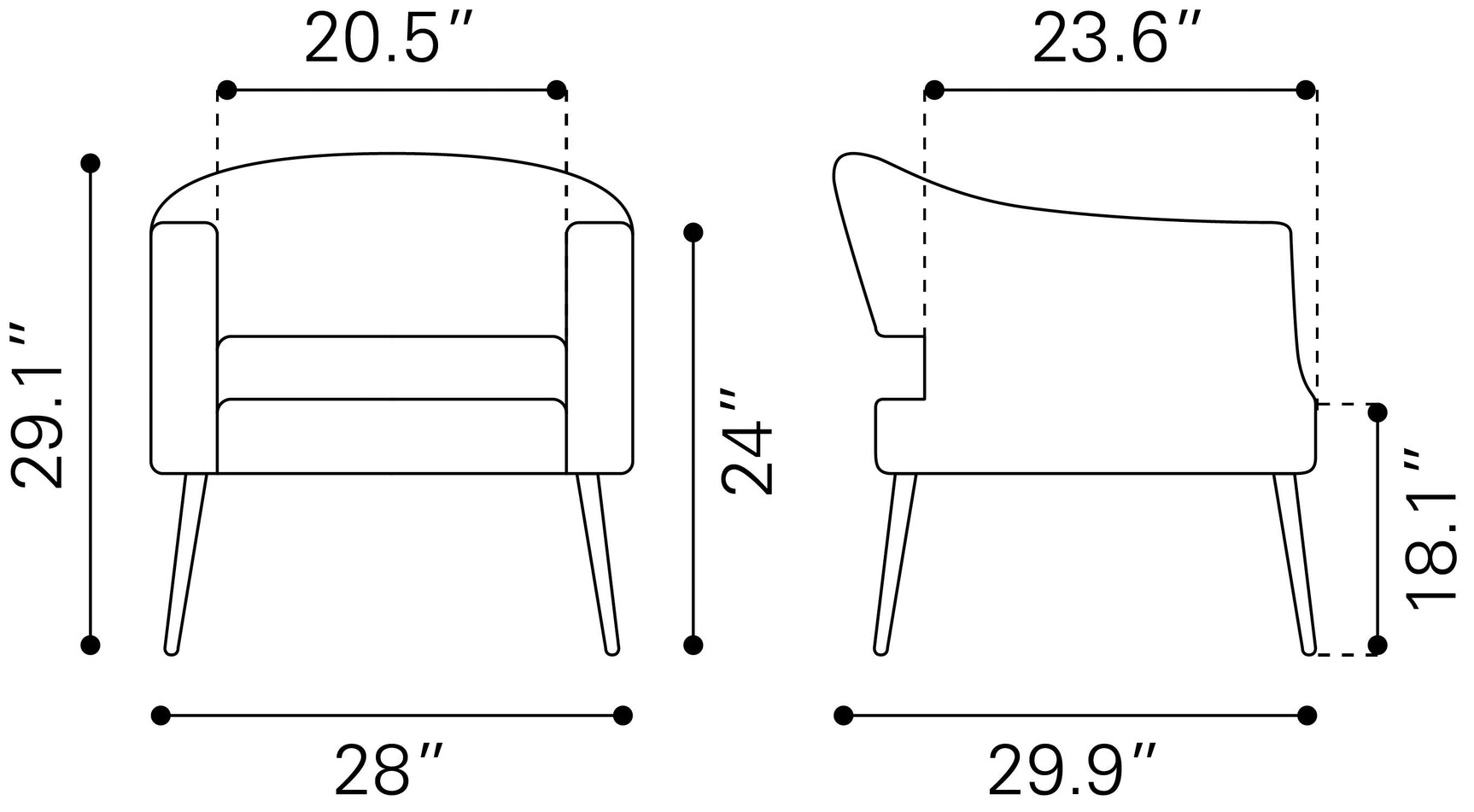 Berkeley Vintage Brown Accent Chair