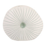 Lochford Green/White Round Dotted Shell Bud Vase