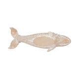 Berg White Resin Wicker Beluga Whale