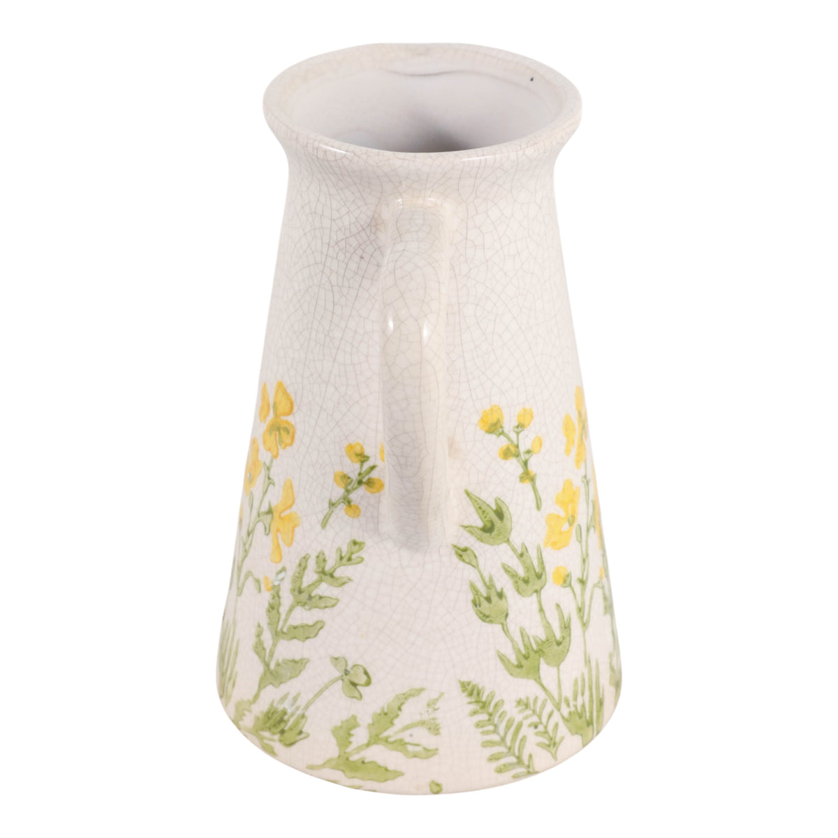 Linnie Ivory/Green Flower Field Pitcher