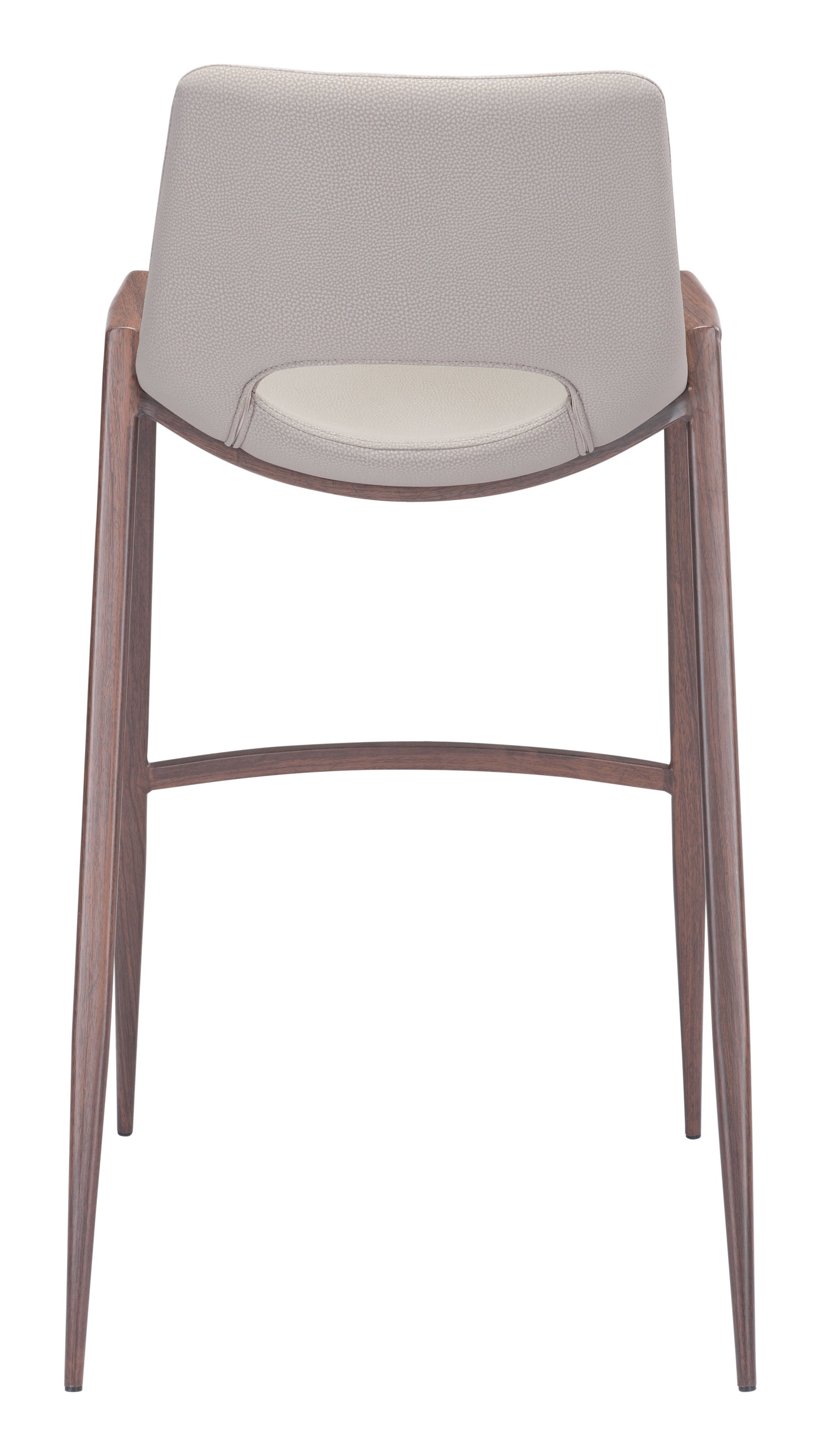 Desi Beige & Walnut Barstool (Set of 2)