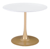 Opus White & Gold Dining Table