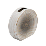 Dyer White Metal Round Vase