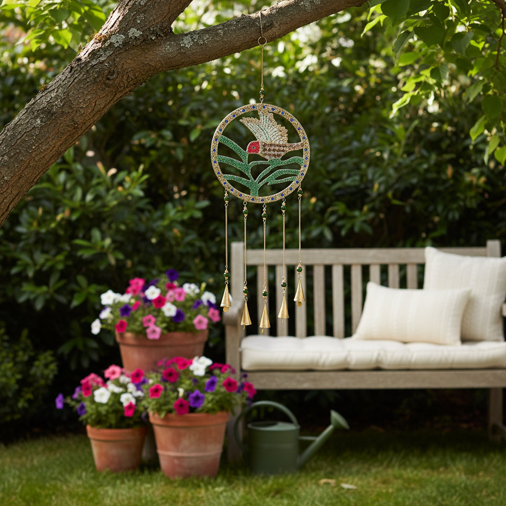 Theabrook Green/Pink/Gold Wind Chime