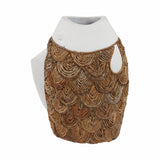 Applegate Ivory/Natural Woven Scale Terracotta Fsh Vase