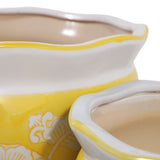 Henleydale Yellow/White Planters (Set of 2)