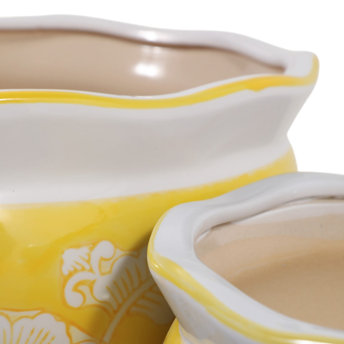 Henleydale Yellow/White Planters (Set of 2)
