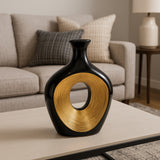 Hardencliff Black/Gold Vase
