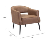 Berkeley Vintage Brown Accent Chair