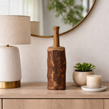 Fuchs Brown Reclaimed Wood Bottle Object - 20653-02