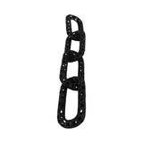 Caseyley Black Pierced Metal 4-Chain Link Object