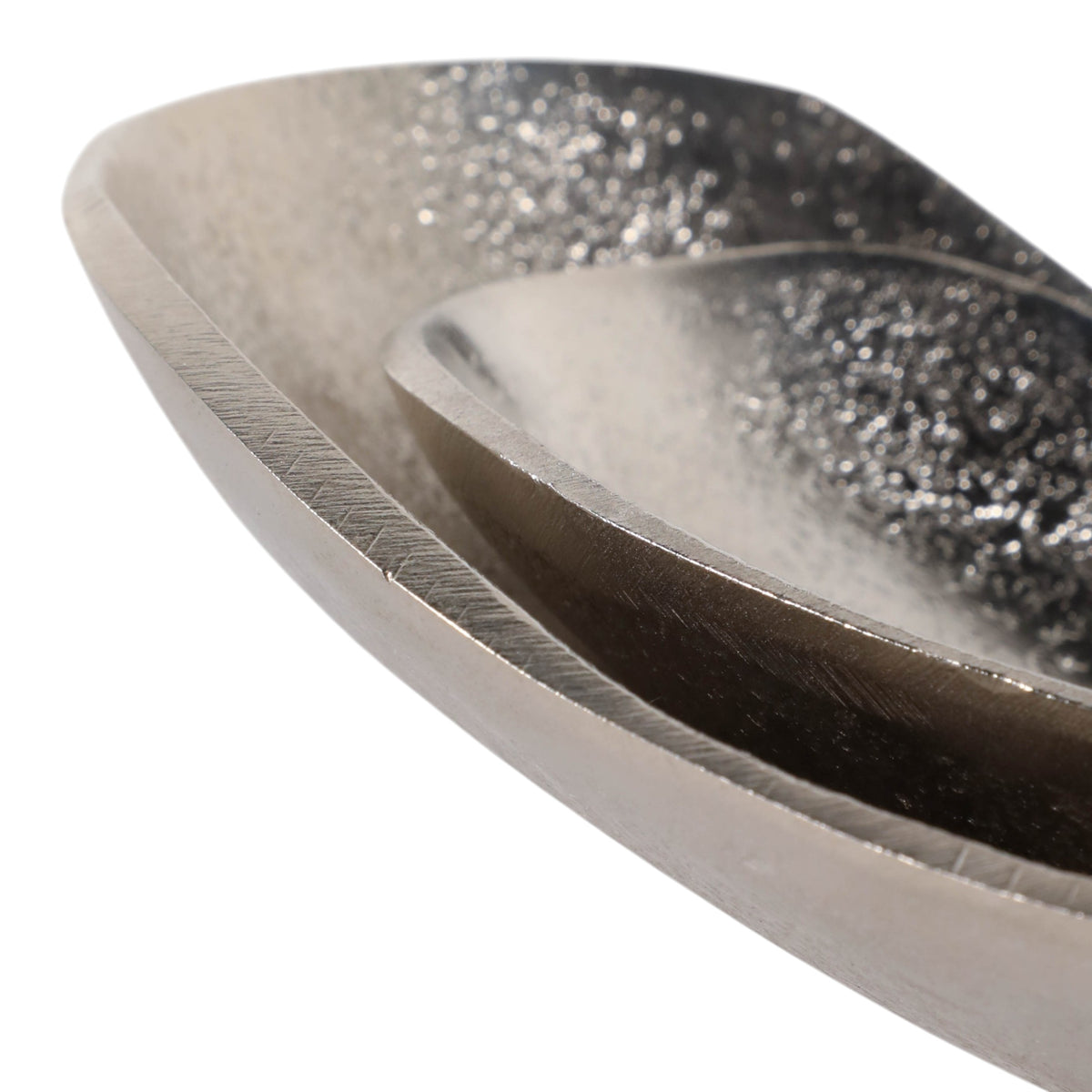 Woodworth Silver Aluminum Heart Shape Bowls (Set of 2)