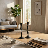 Waukena Black Large Twisted Taper Holder