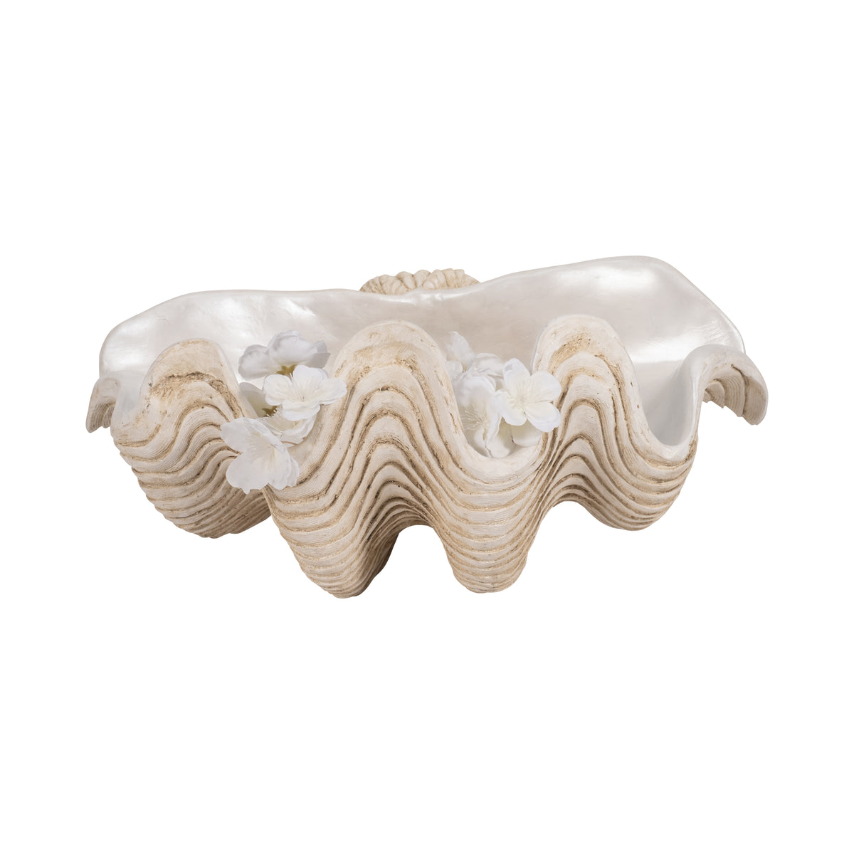 Pennshaw Ivory Pearlized Clam Shell Bowl
