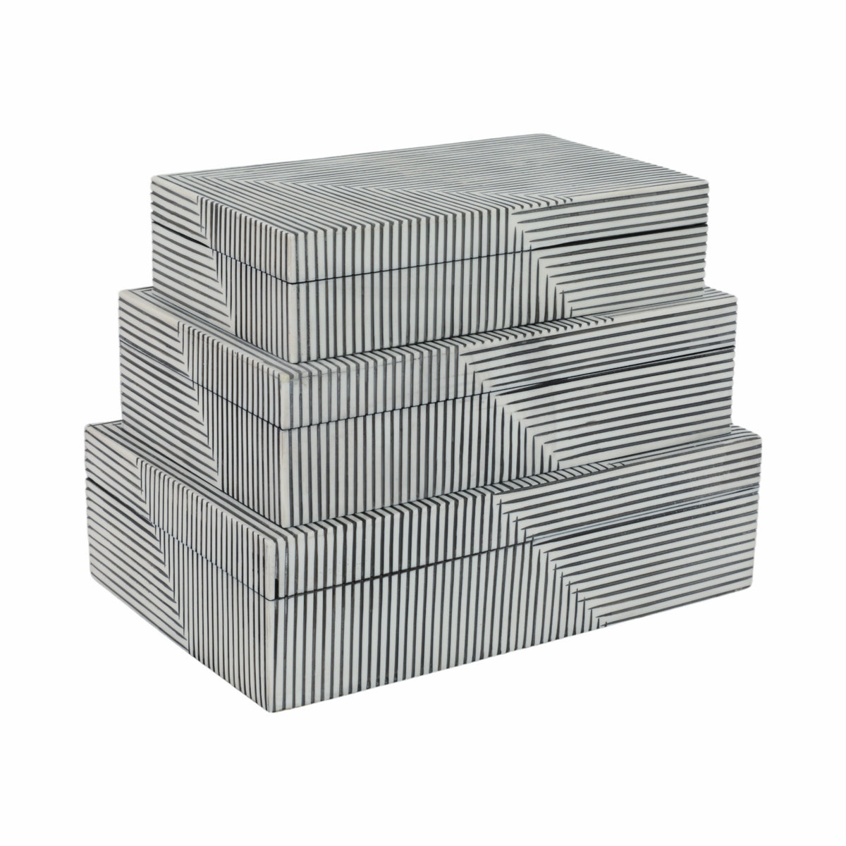 Hendonlake Black/White Boxes (Set of 3)