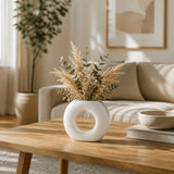 Calville White Ceramic Donut Vase