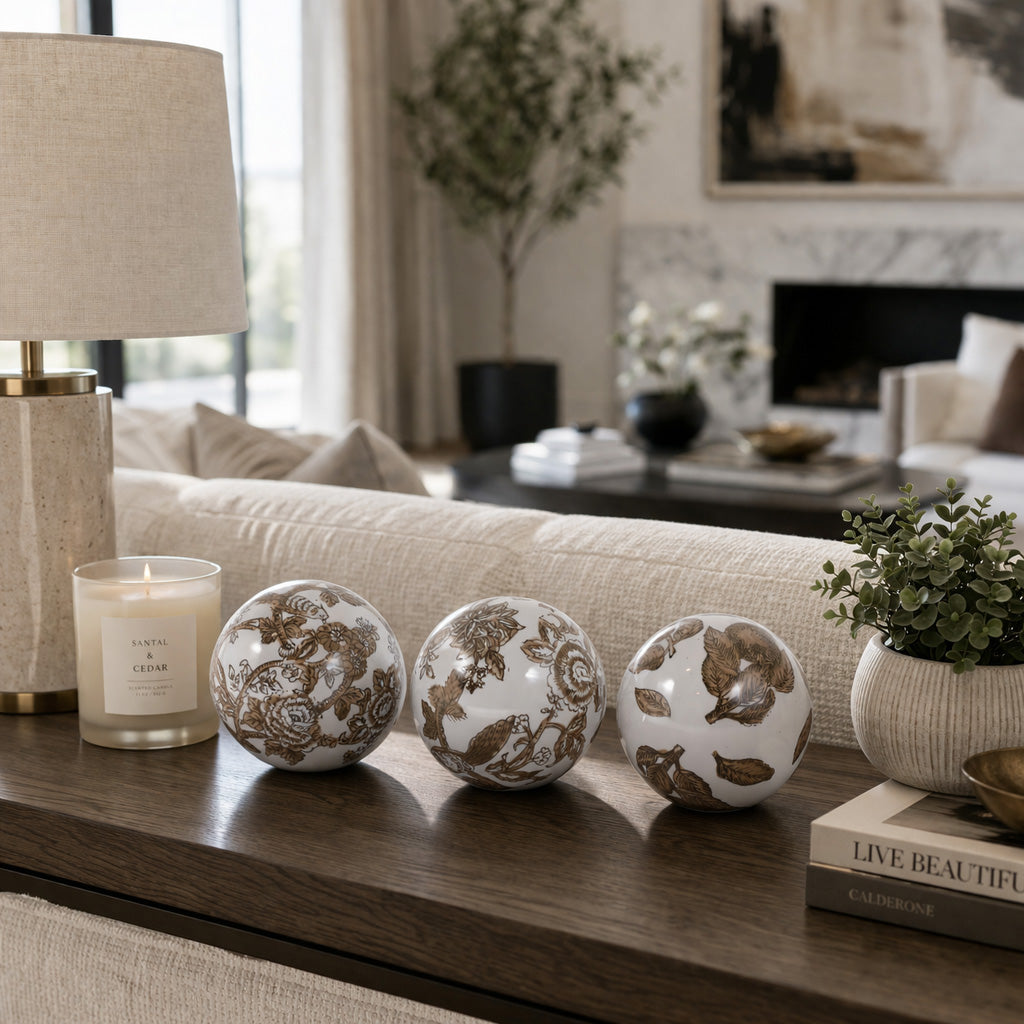 Elmley Brown/White Orbs (Set of 3)