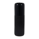 Coromar Black Ceramic Grooved Vase