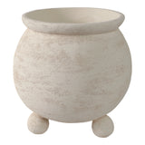 Wrightwood Ivory Textured Rounded Planter on Ball Feet