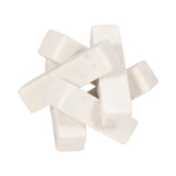 Aurant White Marble Geometric Orb