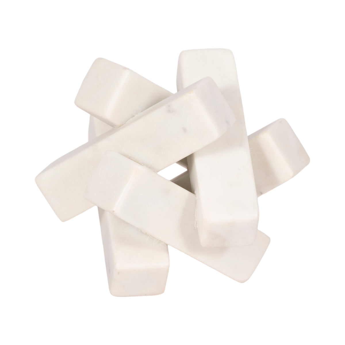Aurant White Marble Geometric Orb