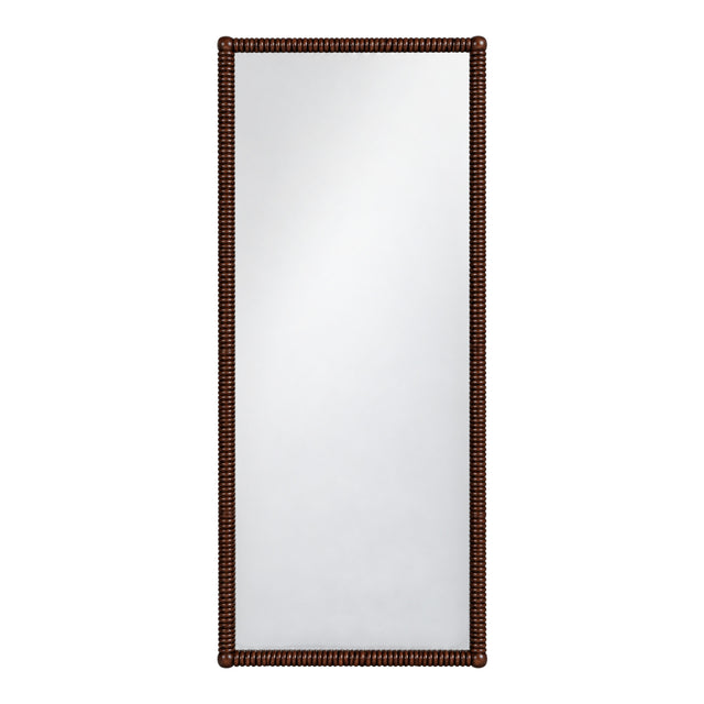 Greenhorn Dark Wood Spindle Wood Floor Mirror