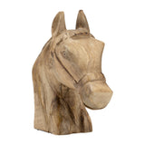 Shingletown Brown Wood Horse Head Decor