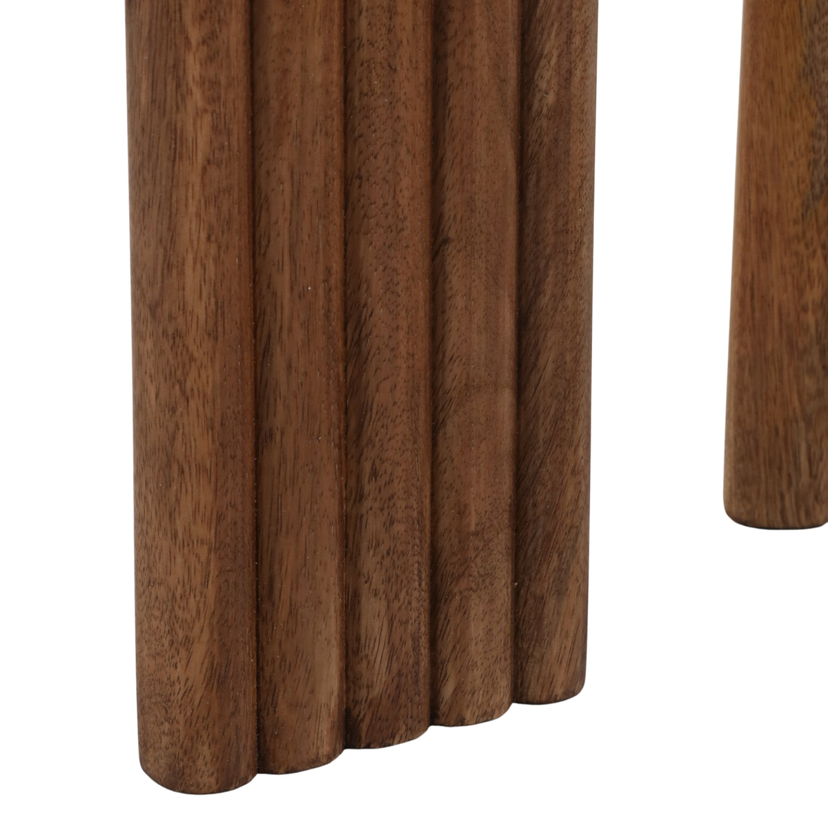 Buena Park Tan Accent Table with Travertine Top