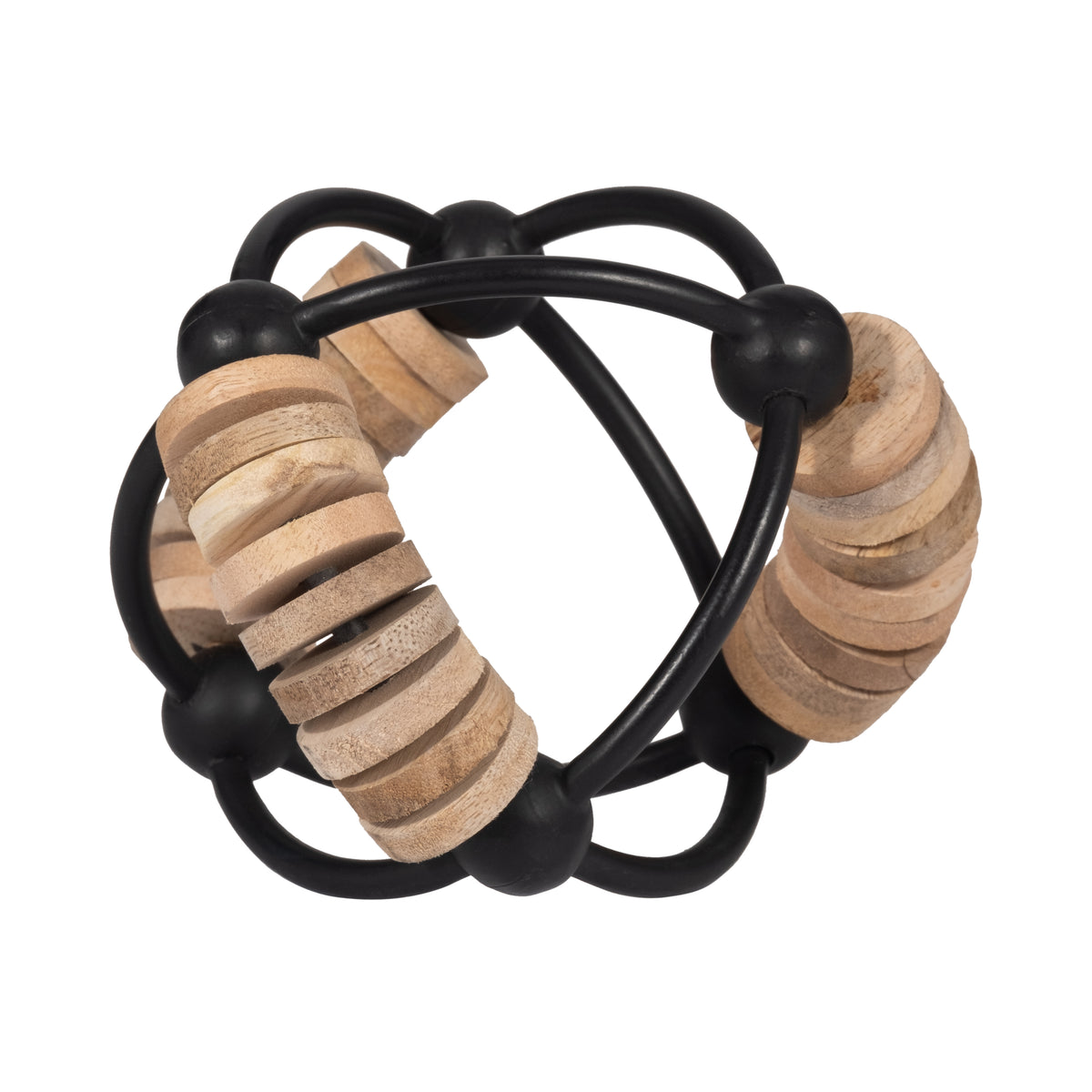 Tatumport Natural/Black Metal Abacus Orb