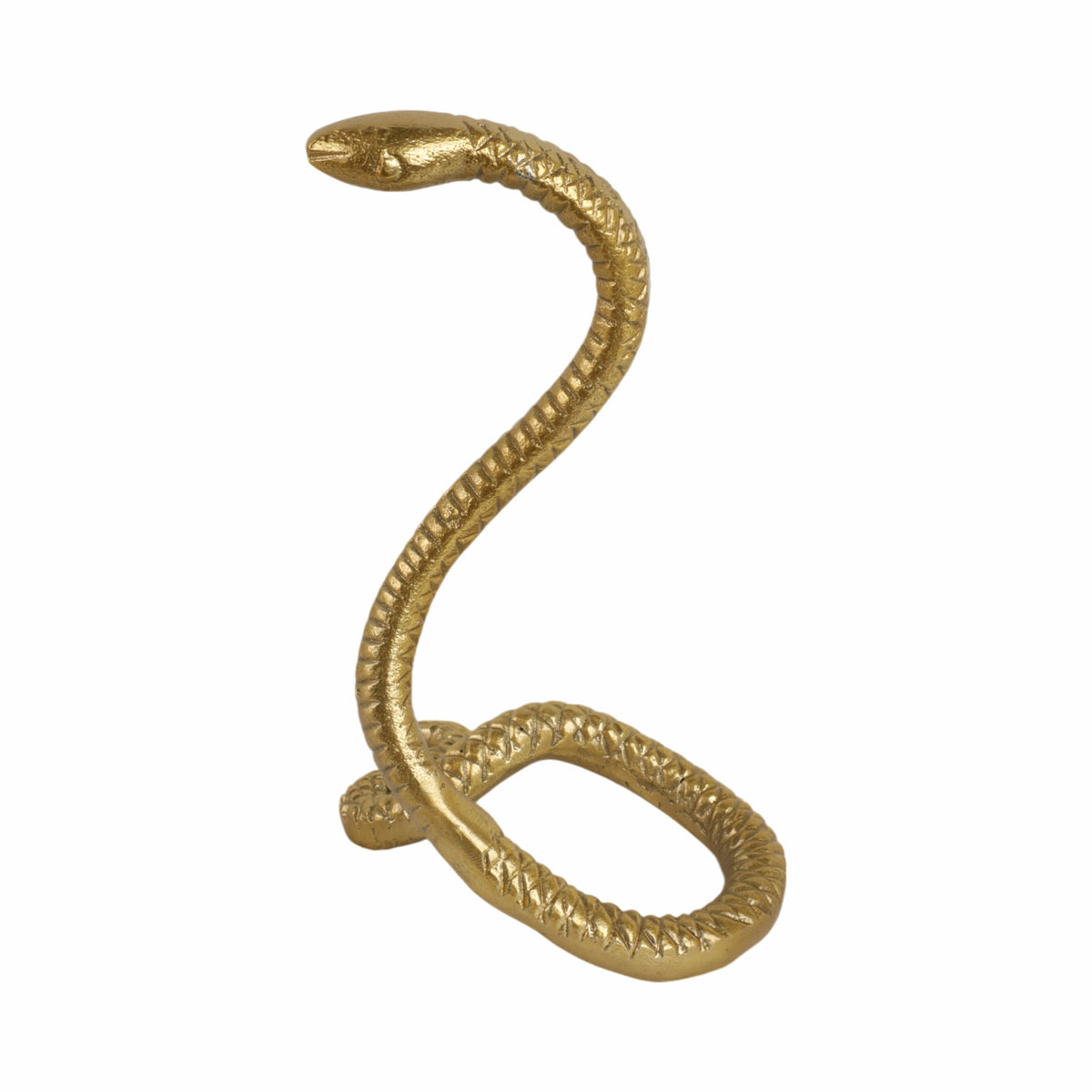 Tustin Gold Tall Snake Tabletop Decor