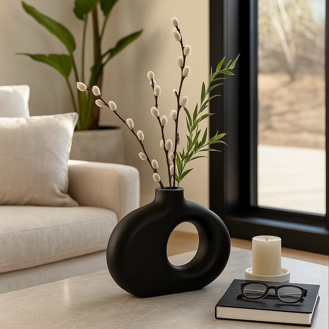 Griffinmoor Black Medium Vase