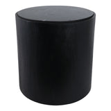 Johnsville Black/White Marble Inlay Round Accent Table