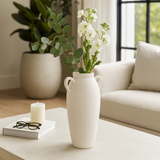 Laylaford White Ceramic Textured Jug with Handles